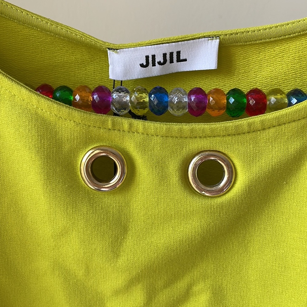 💚BNWT JIJIL Italian designer green statement sleeveless top - Picture 7 of 14
